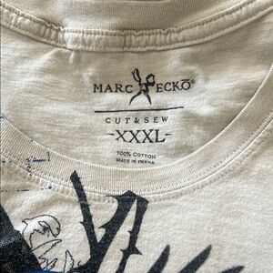Marc Ecko Cream Short Sleeve Graphic Tee XXXL